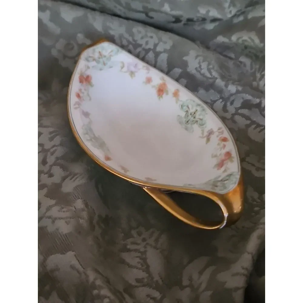 Bawo & Dotter Elite Limoges Serving Dish GOLD‎ GILT Art Nouveau Double Handle